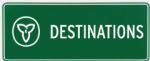 Destinations sign
