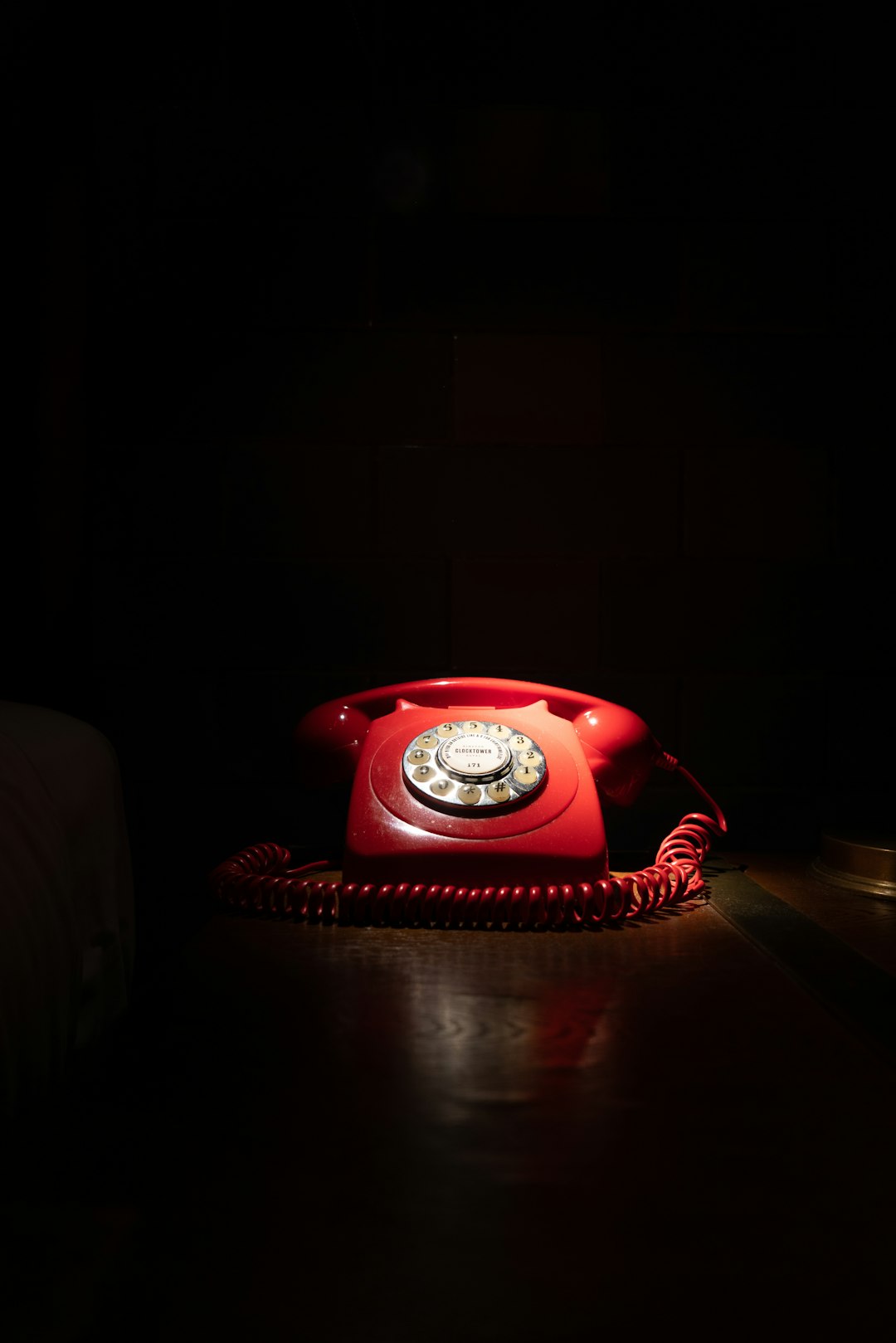 Red vintage telephone